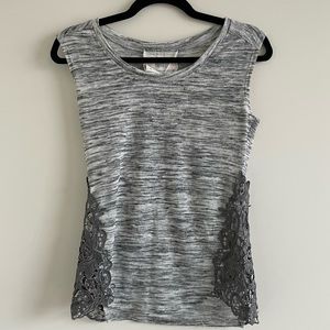 Tank Top with Lace Cut XS